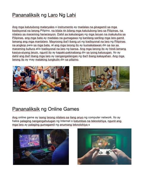 Ano ang online games pananaliksik